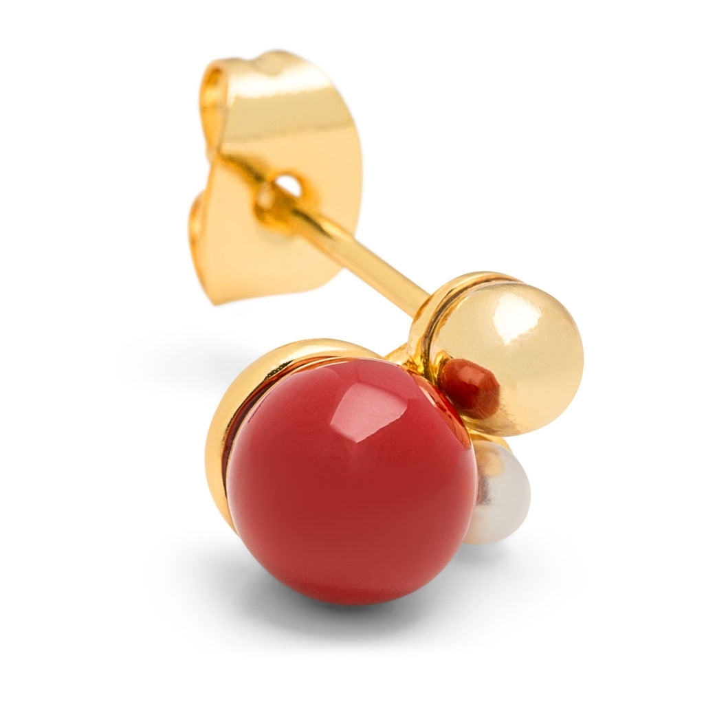 LULU Copenhagen Bouquet The Classic earring 1 pcs Ear stud, 1 pcs Gold plated