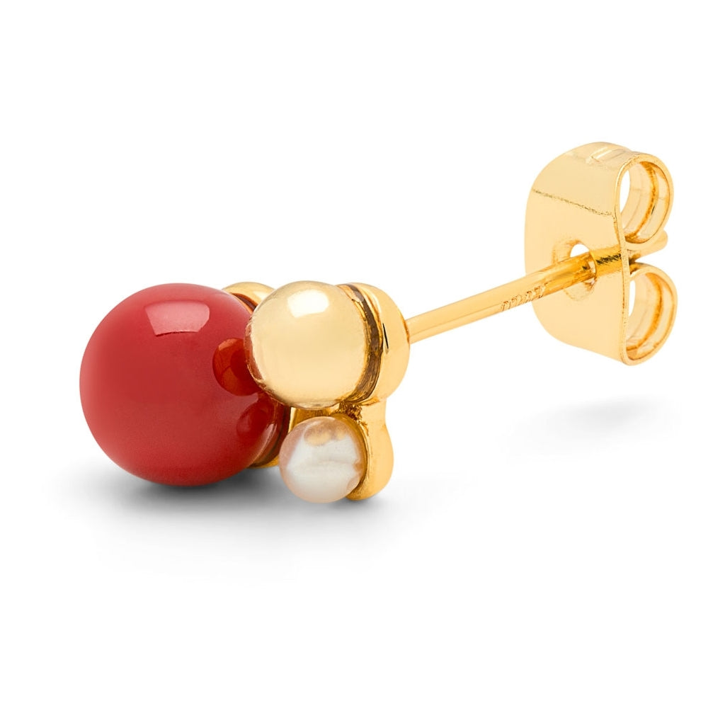 LULU Copenhagen Bouquet The Classic earring 1 pcs Ear stud, 1 pcs Gold plated