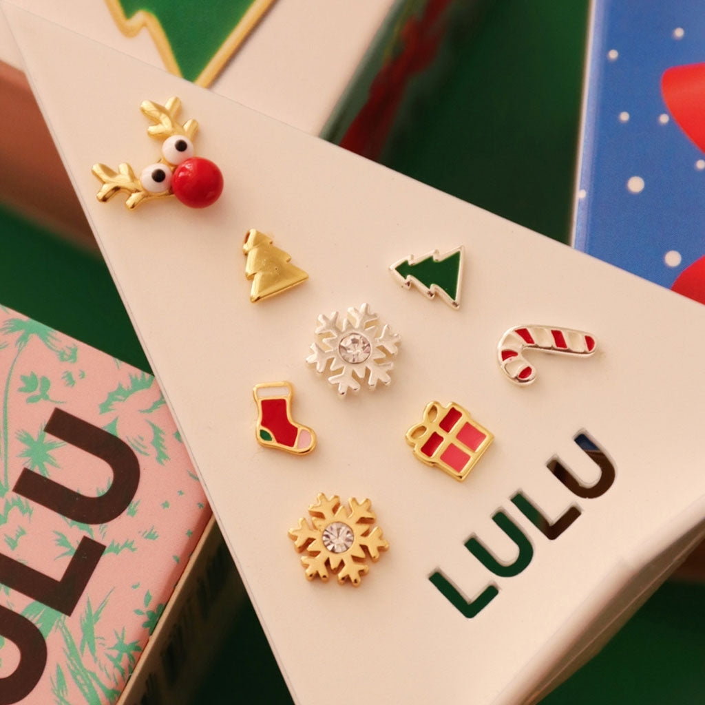 LULU Copenhagen Christmas Sock earring 1 pcs Ear stud, 1 pcs Gold plated