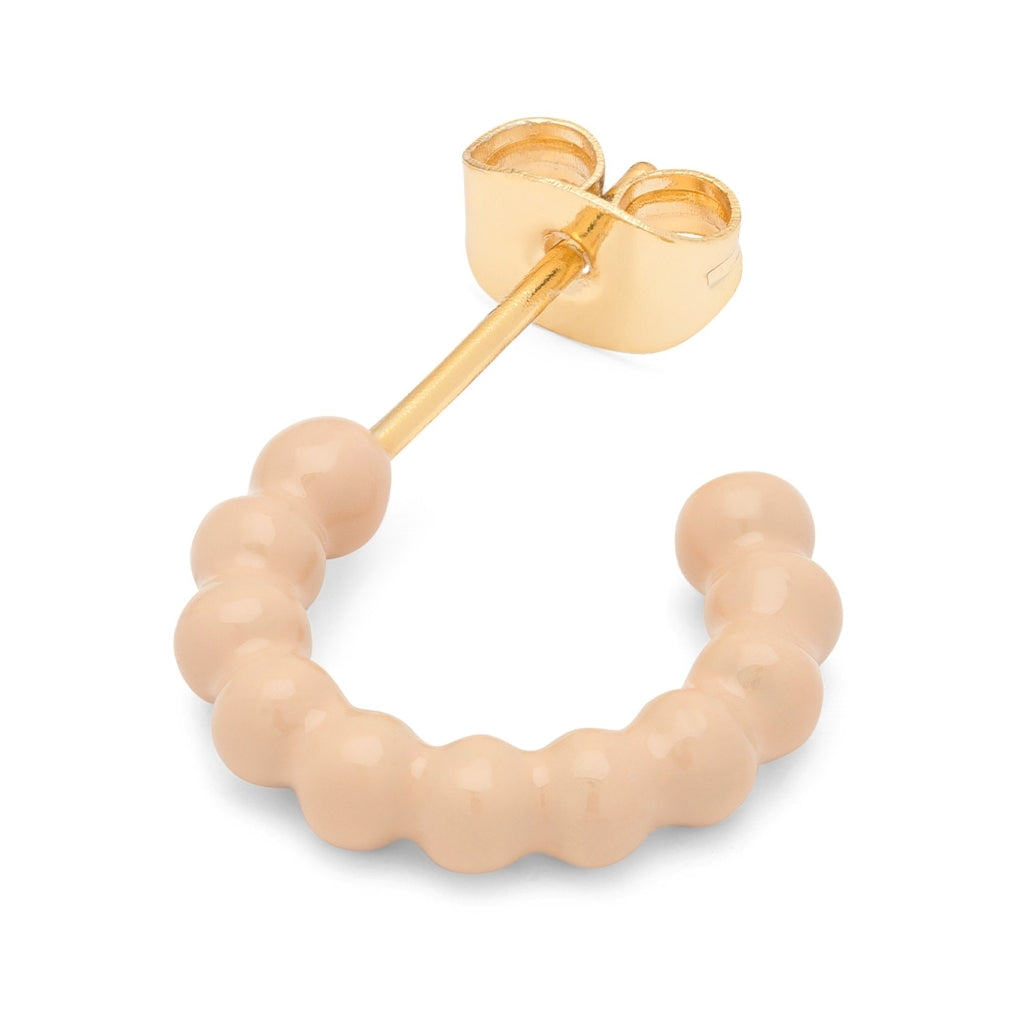 LULU Copenhagen Color Ball Hoops - Small - Pair Hoops Buttercream