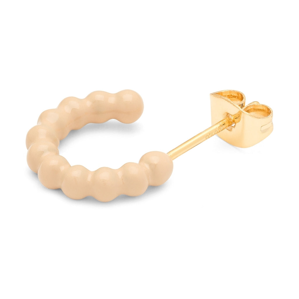 LULU Copenhagen Color Ball Hoops - Small - Pair Hoops Buttercream