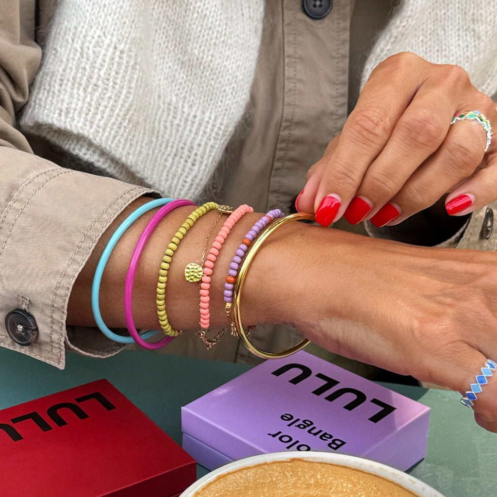 LULU Copenhagen Color Bangle Bracelets Plum