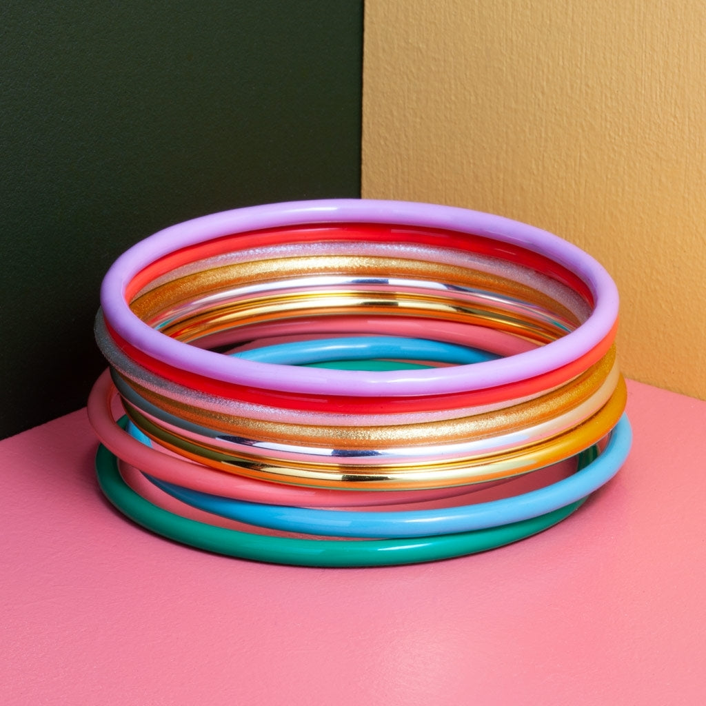 LULU Copenhagen Color Bangle Shiny Bracelets Gold plated