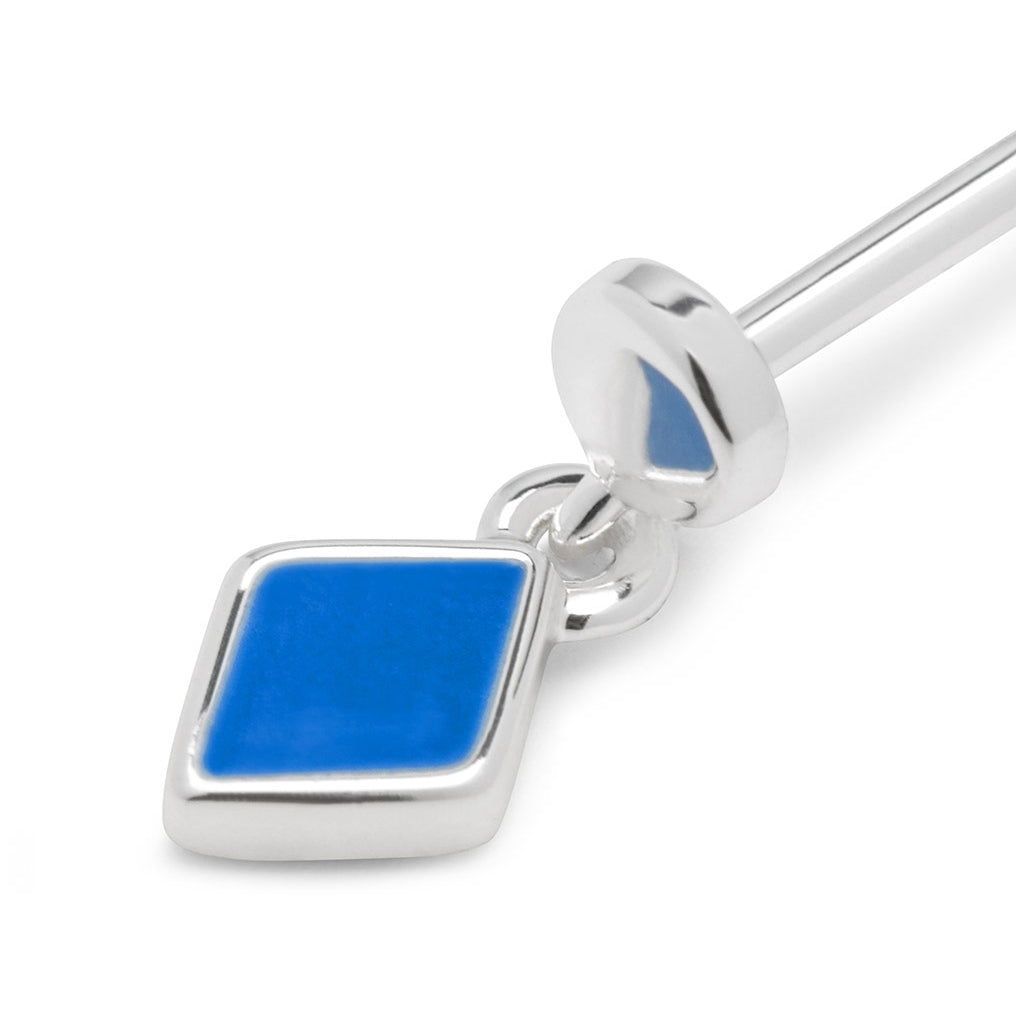 LULU Copenhagen Confetti Dangling earring 1 pcs silver plated Ear stud, 1 pcs Blue