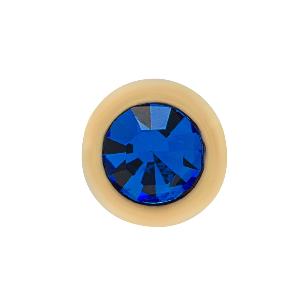 LULU Copenhagen Gala Crystal Round earring 1 pcs Ear stud, 1 pcs Sapphire/Soft Yellow