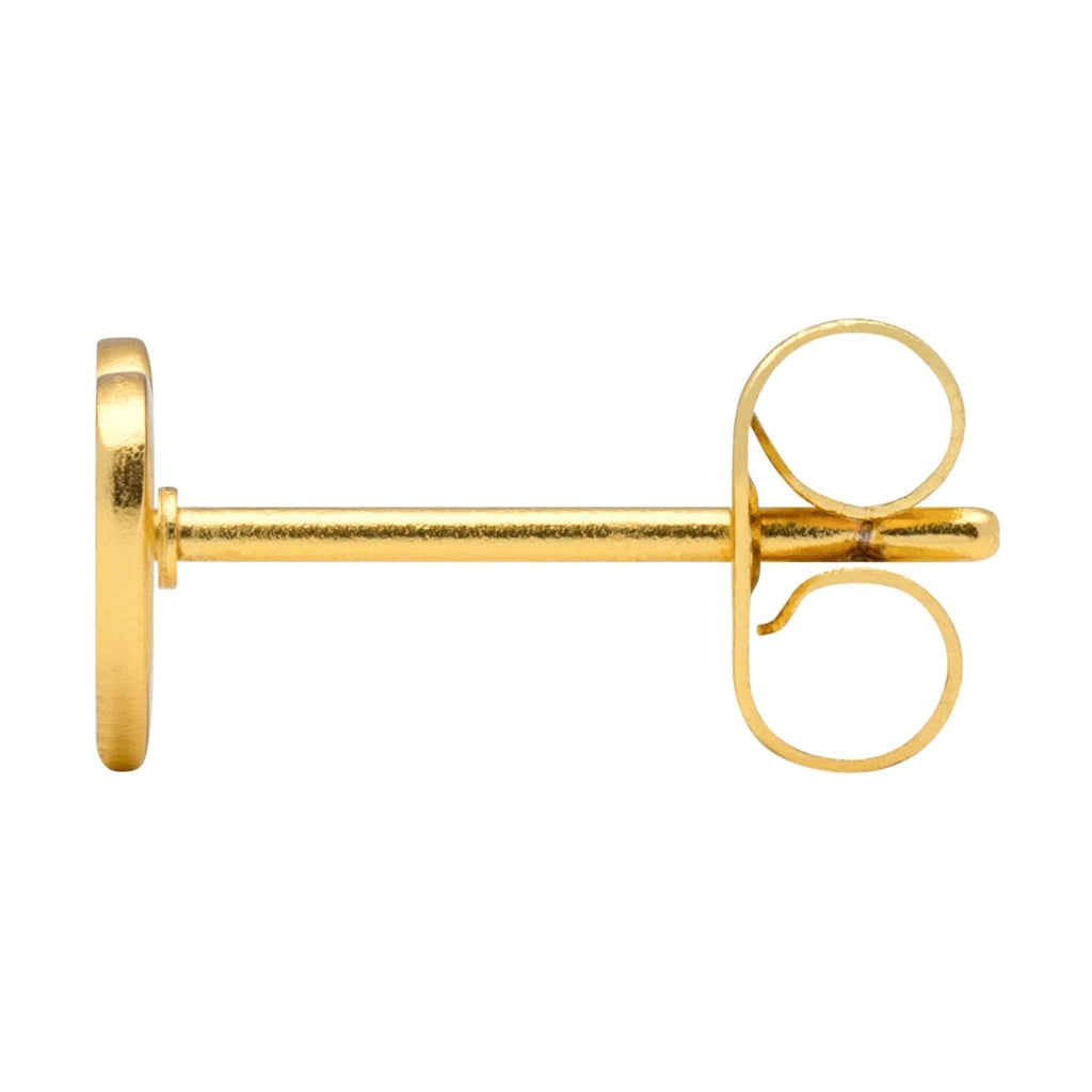 LULU Copenhagen Heart Mom earring 1 pcs gold plated Ear stud, 1 pcs Pink