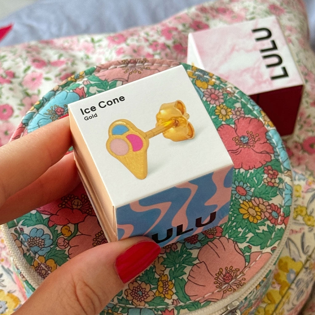 LULU Copenhagen Ice cone earring 1 pcs Ear stud, 1 pcs Gold plated