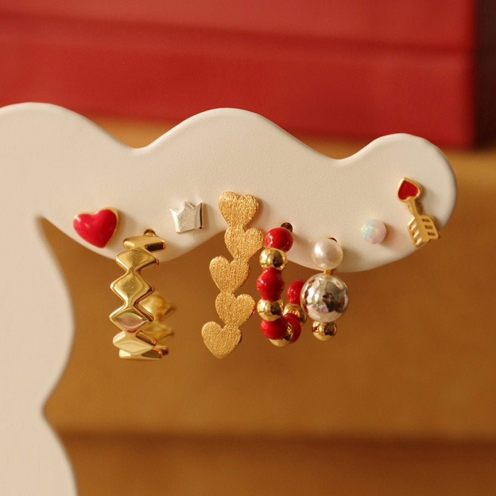 LULU Copenhagen Queen earring 1 pcs Ear stud, 1 pcs Silver