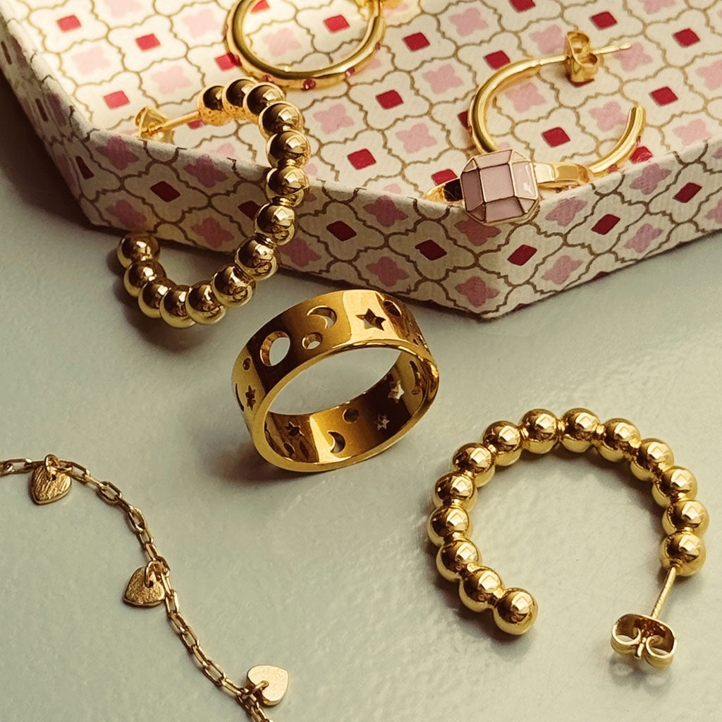 LULU Copenhagen Stardust Ring Rings Gold plated