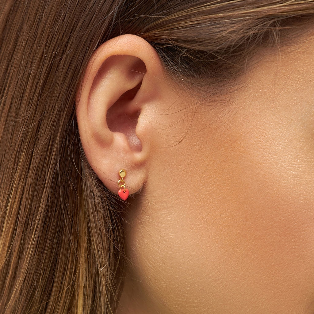 LULU Copenhagen Love U Dangling earring 1 pcs Ear stud, 1 pcs Lipstick Red