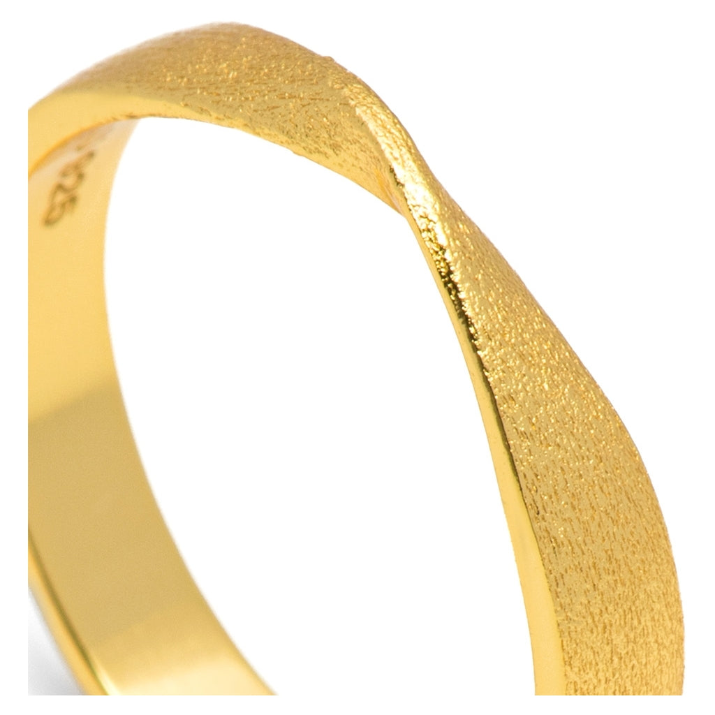 LULU Copenhagen 180 Ring brushed Rings Gold plated