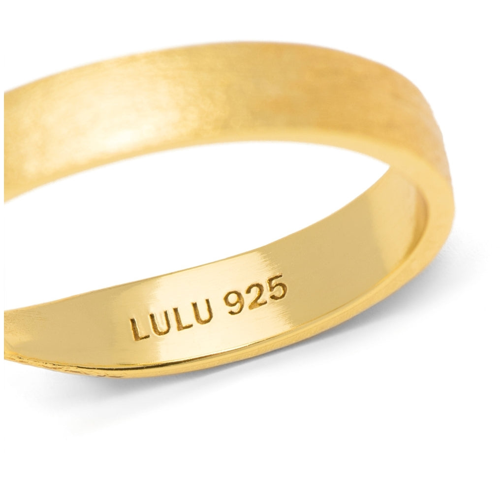 LULU Copenhagen 180 Ring brushed Rings Gold plated