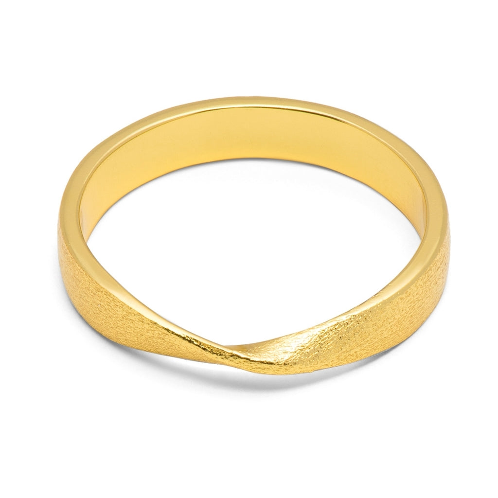 LULU Copenhagen 180 Ring brushed Rings Gold plated