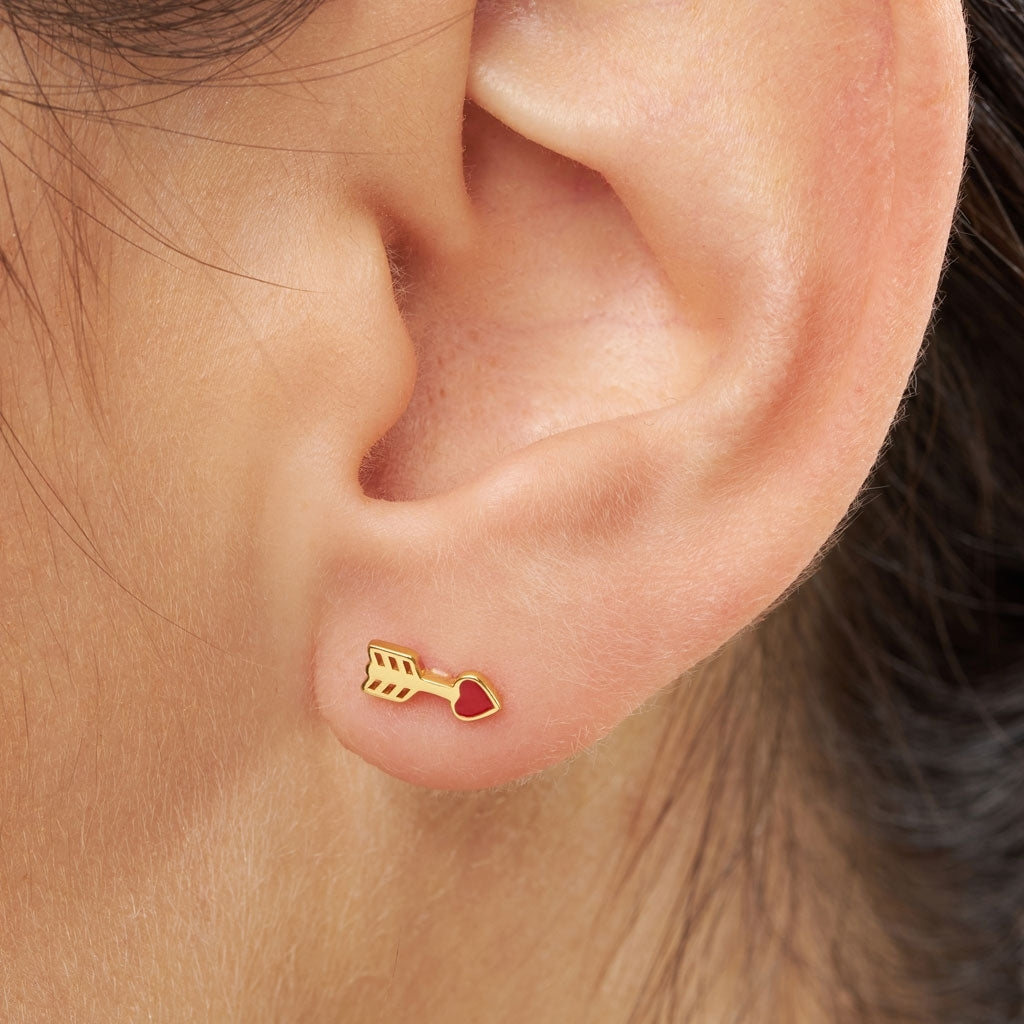 LULU Copenhagen Amor earring 1 pcs Ear stud, 1 pcs Gold plated