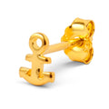 Anchor earring 1 pcs - Gold plated