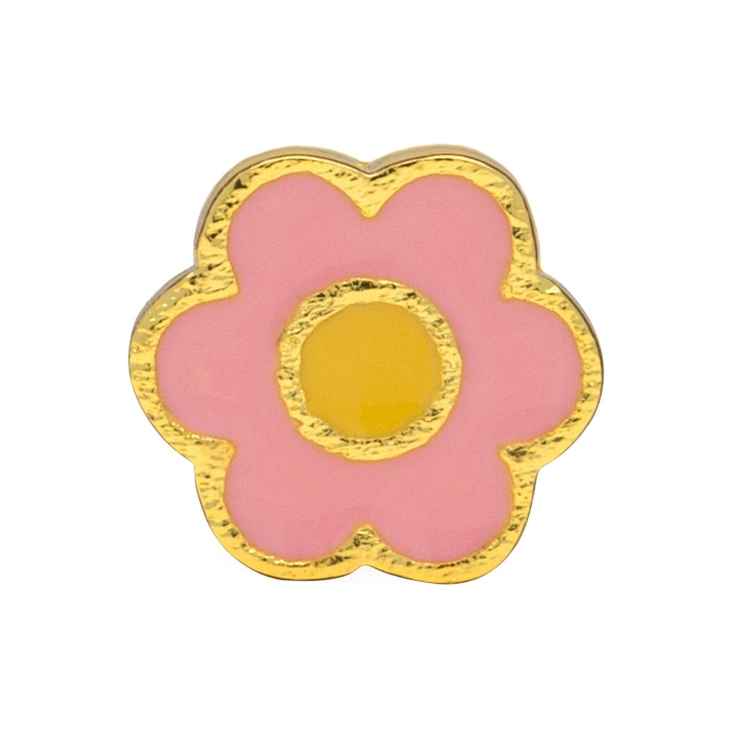 LULU Copenhagen Anemone earring 1 pcs gold plated Ear stud, 1 pcs Yellow-Pink