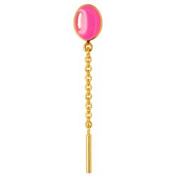LULU Copenhagen Balloon 1 pcs gold plated Ear stud, 1 pcs Pink