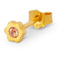 Blomst 1 pcs gold plated - Peach