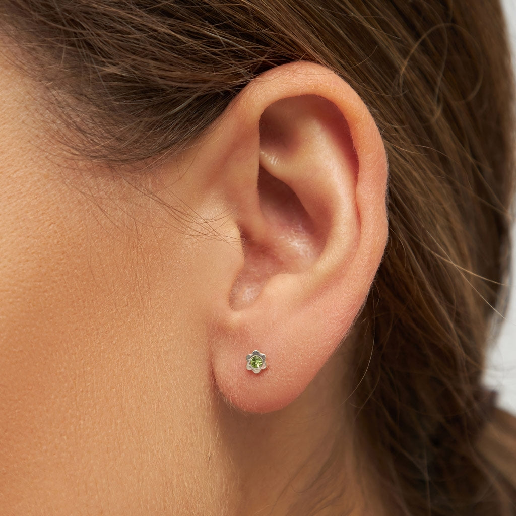 LULU Copenhagen Blomst Shiny earring 1 pcs Ear stud, 1 pcs Light Green