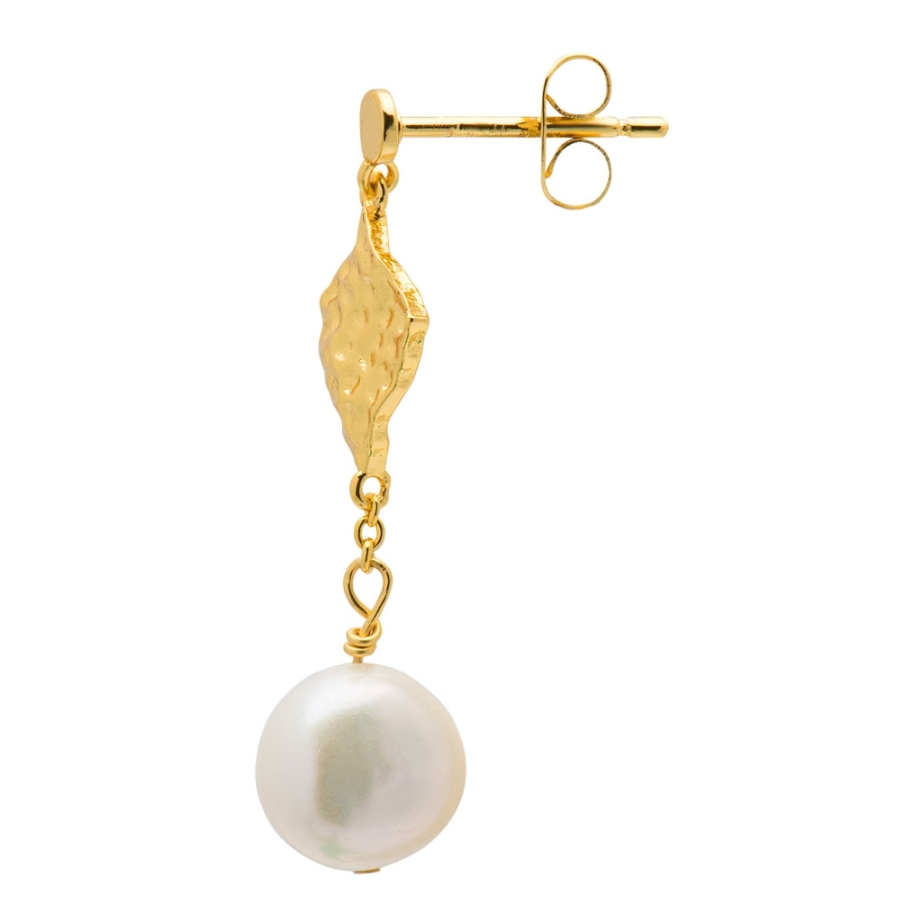 LULU Copenhagen Boheme Pearl earring 1 pcs Ear stud, 1 pcs Gold plated