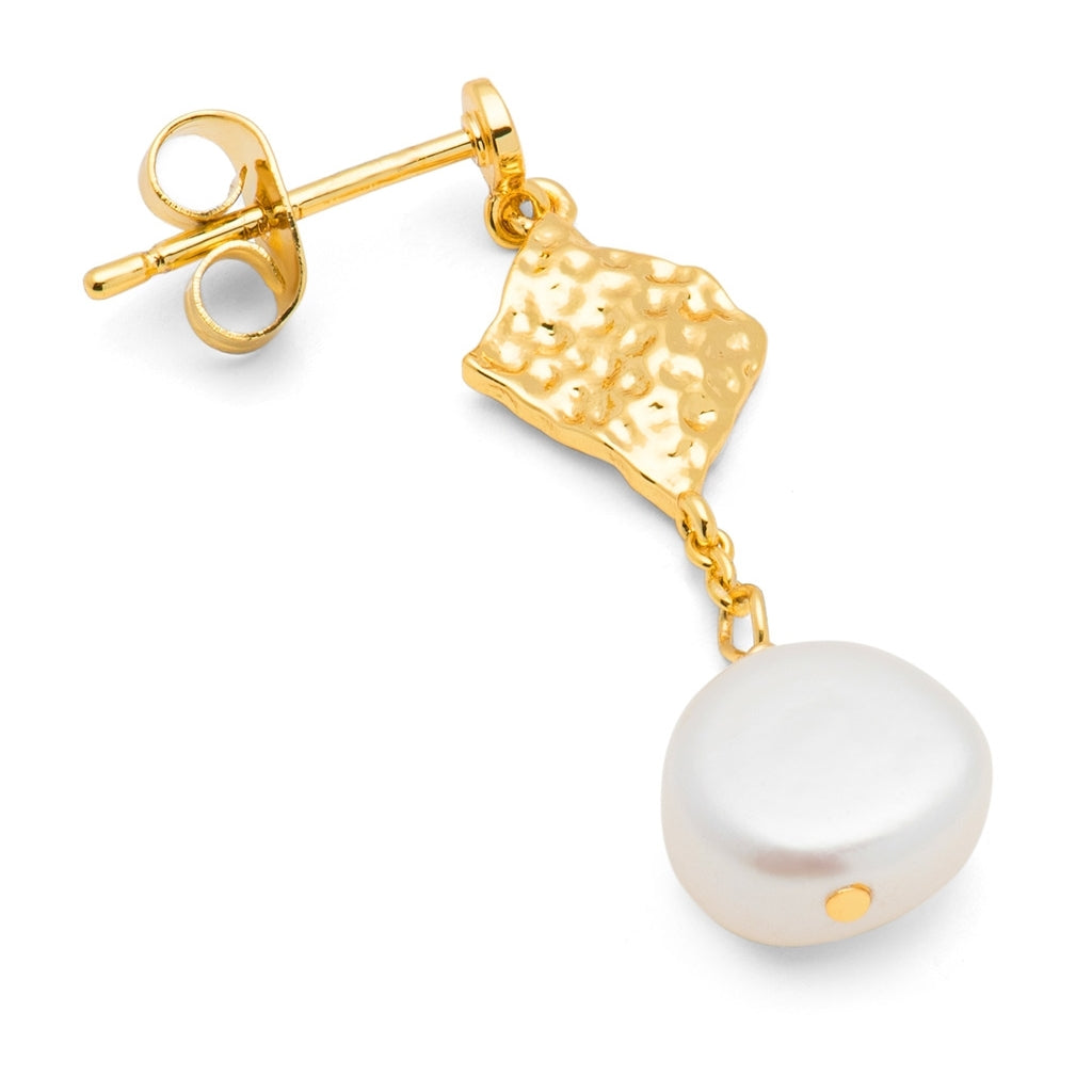 LULU Copenhagen Boheme Pearl earring 1 pcs Ear stud, 1 pcs Gold plated
