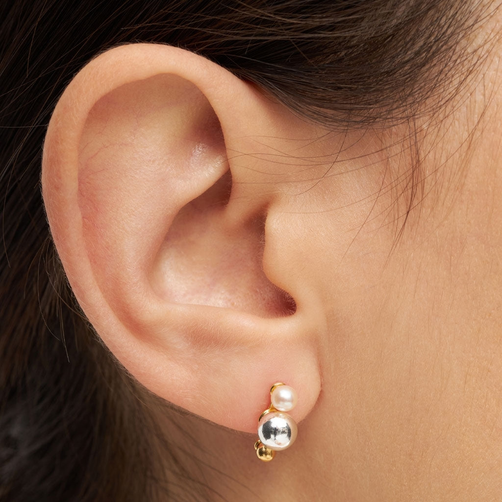 LULU Copenhagen Bouquet Drip Silver earring 1 pcs Ear stud, 1 pcs Gold plated