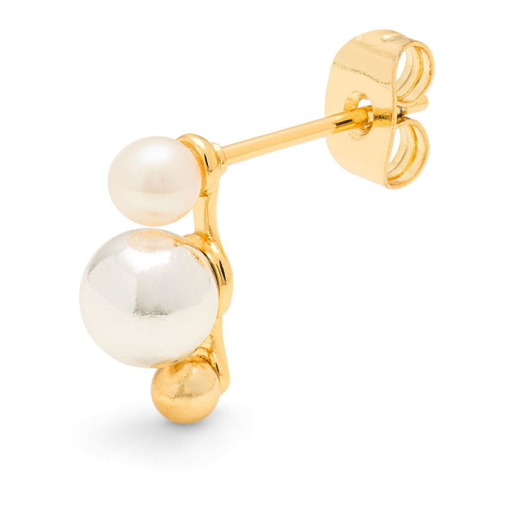 LULU Copenhagen Bouquet Drip Silver earring 1 pcs Ear stud, 1 pcs Gold plated