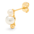 Bouquet Drip Silver earring 1 pcs - Gold plated