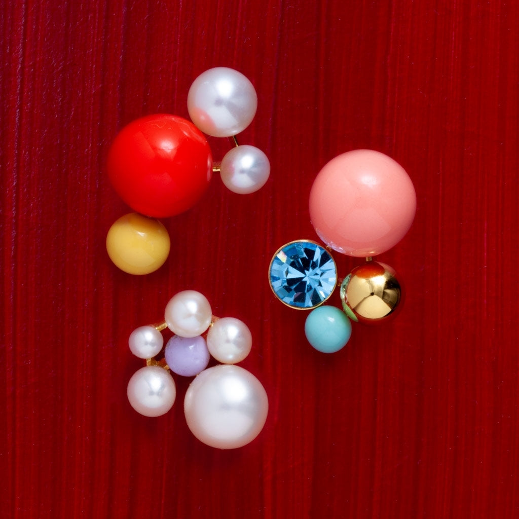 LULU Copenhagen Bouquet Pearls earring 1 pcs Ear stud, 1 pcs Lavender