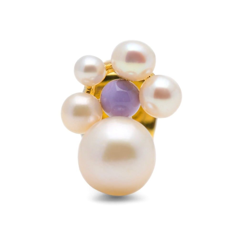 LULU Copenhagen Bouquet Pearls earring 1 pcs Ear stud, 1 pcs Lavender