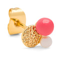 Bouquet Plate earring 1 pcs - Gold plated