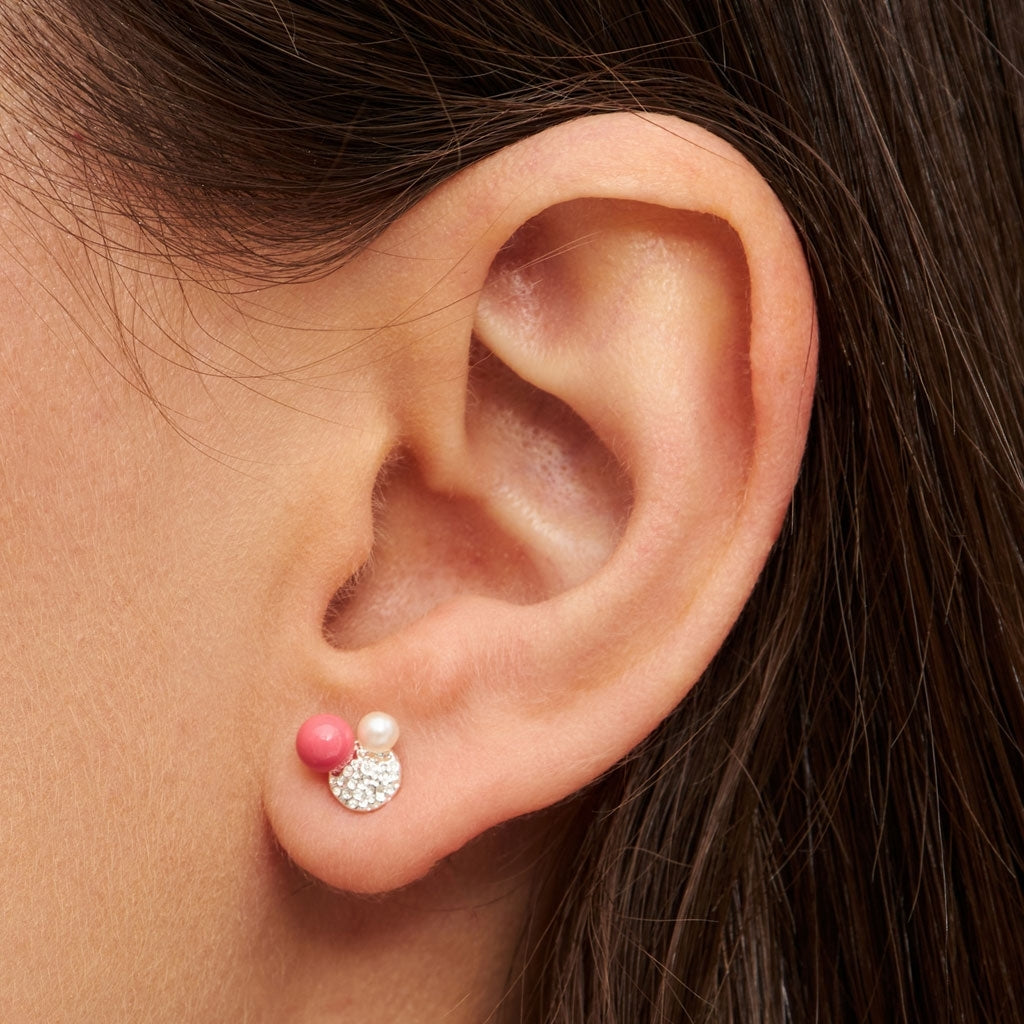 LULU Copenhagen Bouquet Plate earring 1 pcs Ear stud, 1 pcs Silver Plated