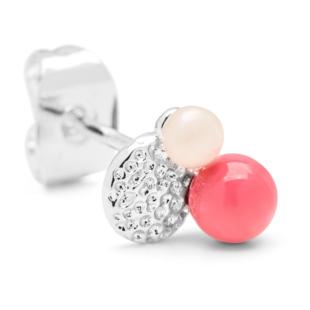 LULU Copenhagen Bouquet Plate earring 1 pcs Ear stud, 1 pcs Silver Plated