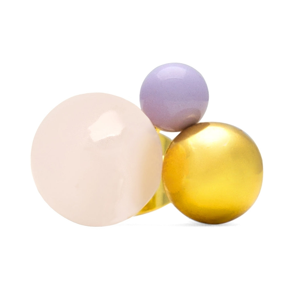 LULU Copenhagen Bouquet Rose Quartz earring 1 pcs Ear stud, 1 pcs Gold plated