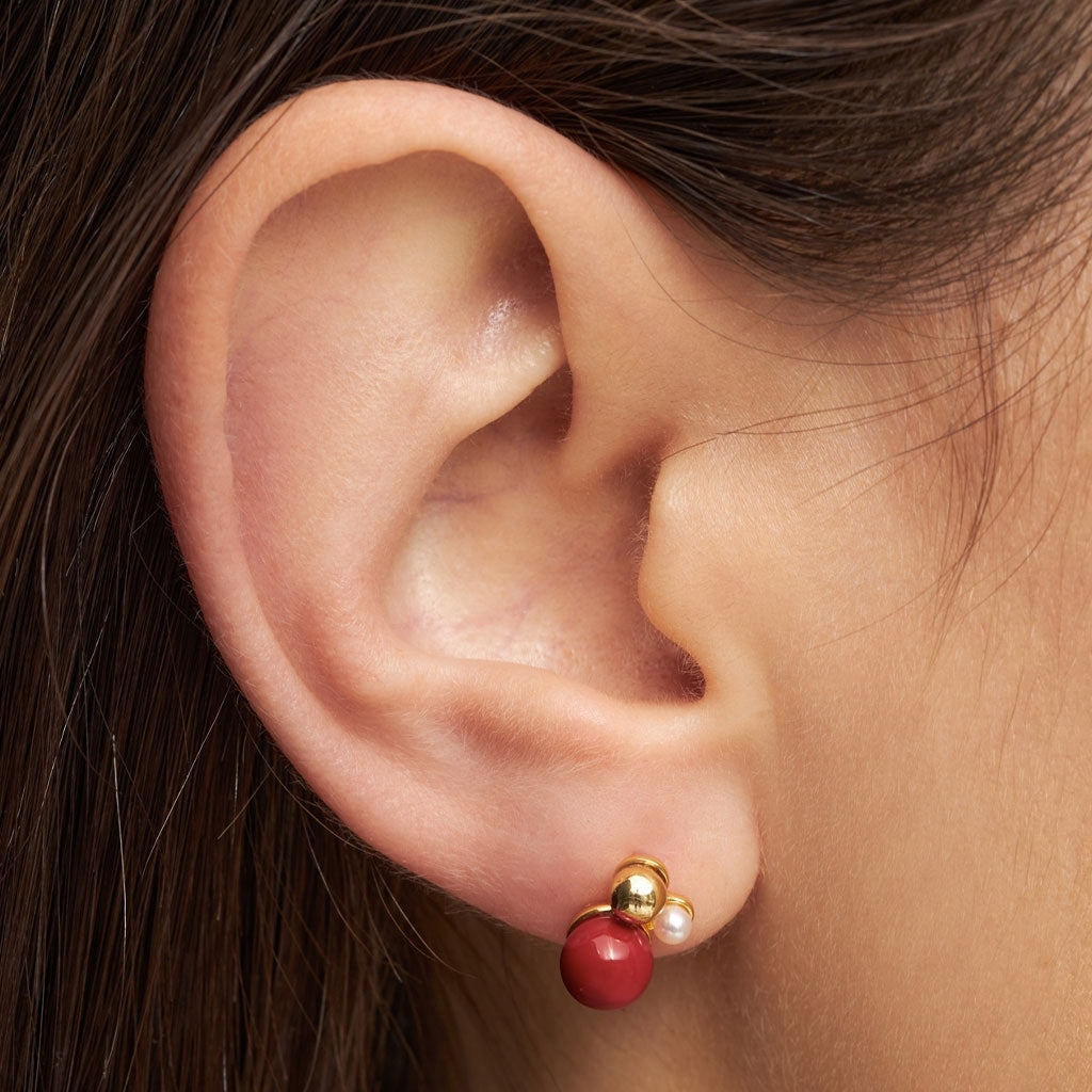 LULU Copenhagen Bouquet The Classic earring 1 pcs Ear stud, 1 pcs Gold plated