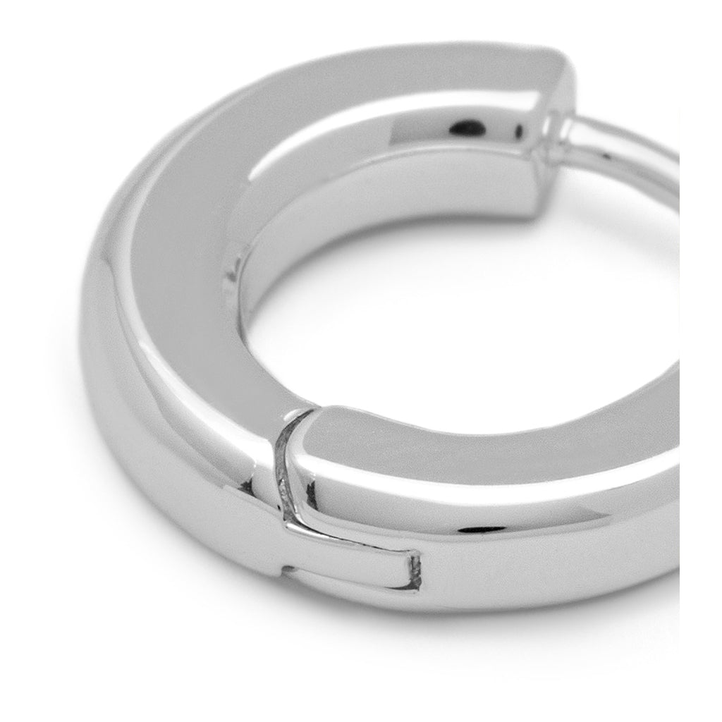 LULU Copenhagen Buckle Hoops Large Pair Hoops Silver Plated