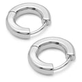 Buckle Hoops Large Pair - Silver Plated