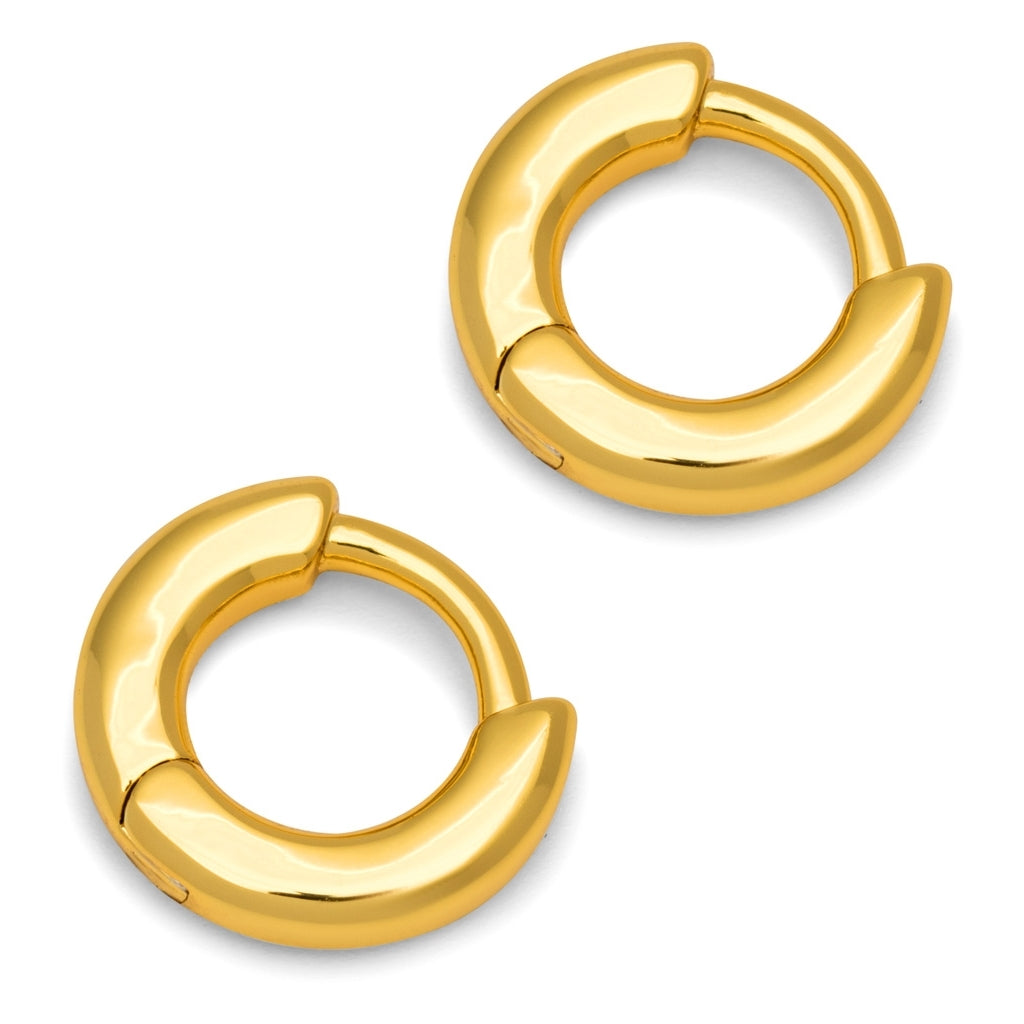 LULU Copenhagen Buckle Hoops Small pair Hoops Gold plated