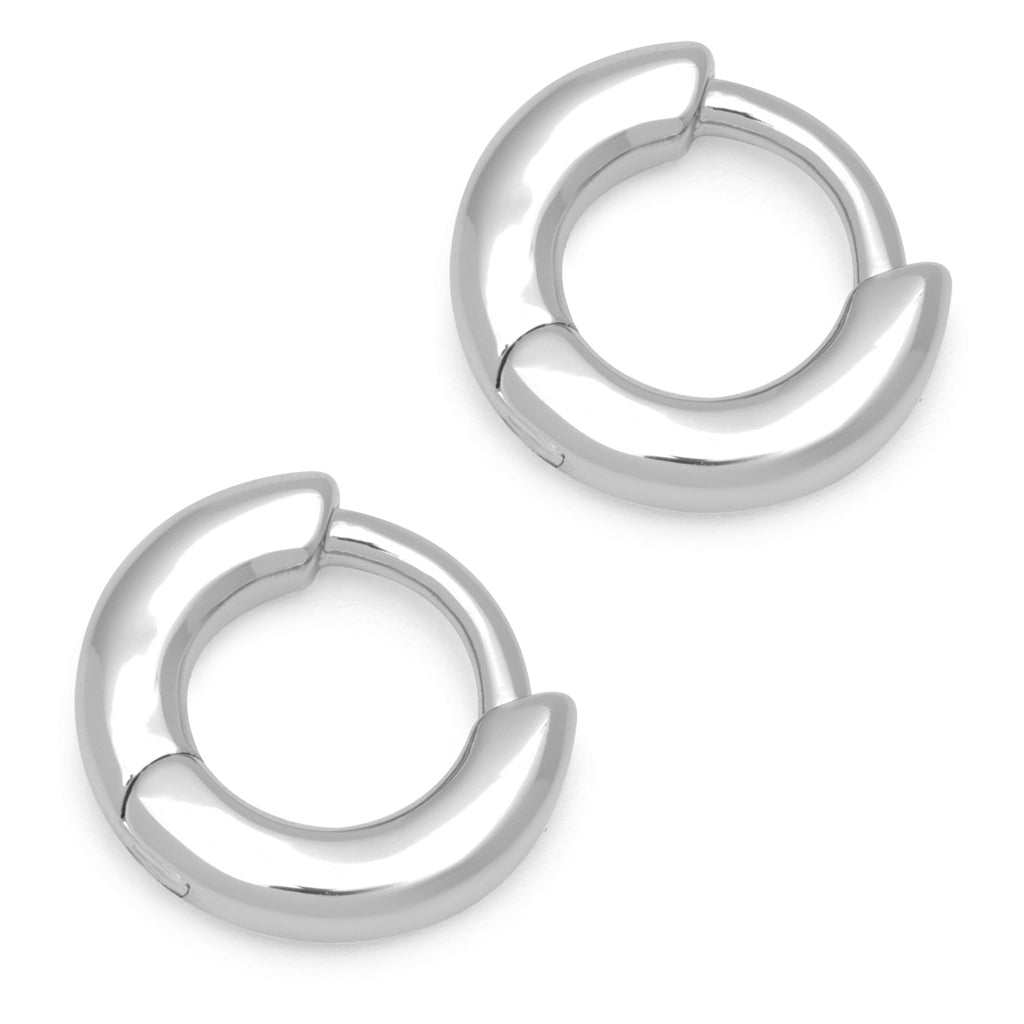 LULU Copenhagen Buckle Hoops Small pair Hoops Silver Plated