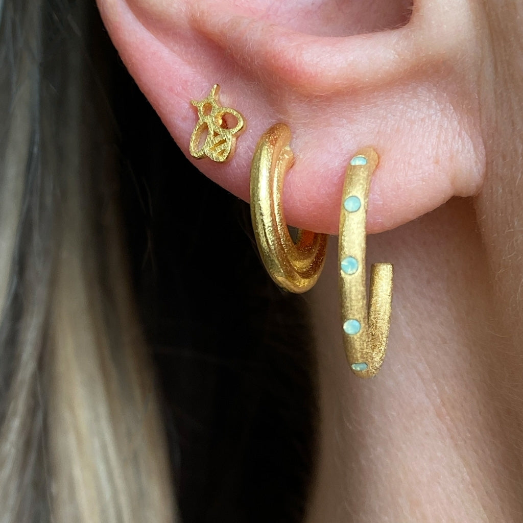 LULU Copenhagen Bzzzz earring 1 pcs Ear stud, 1 pcs Gold plated
