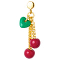 Cherry earring 1 pcs - Ruby Red