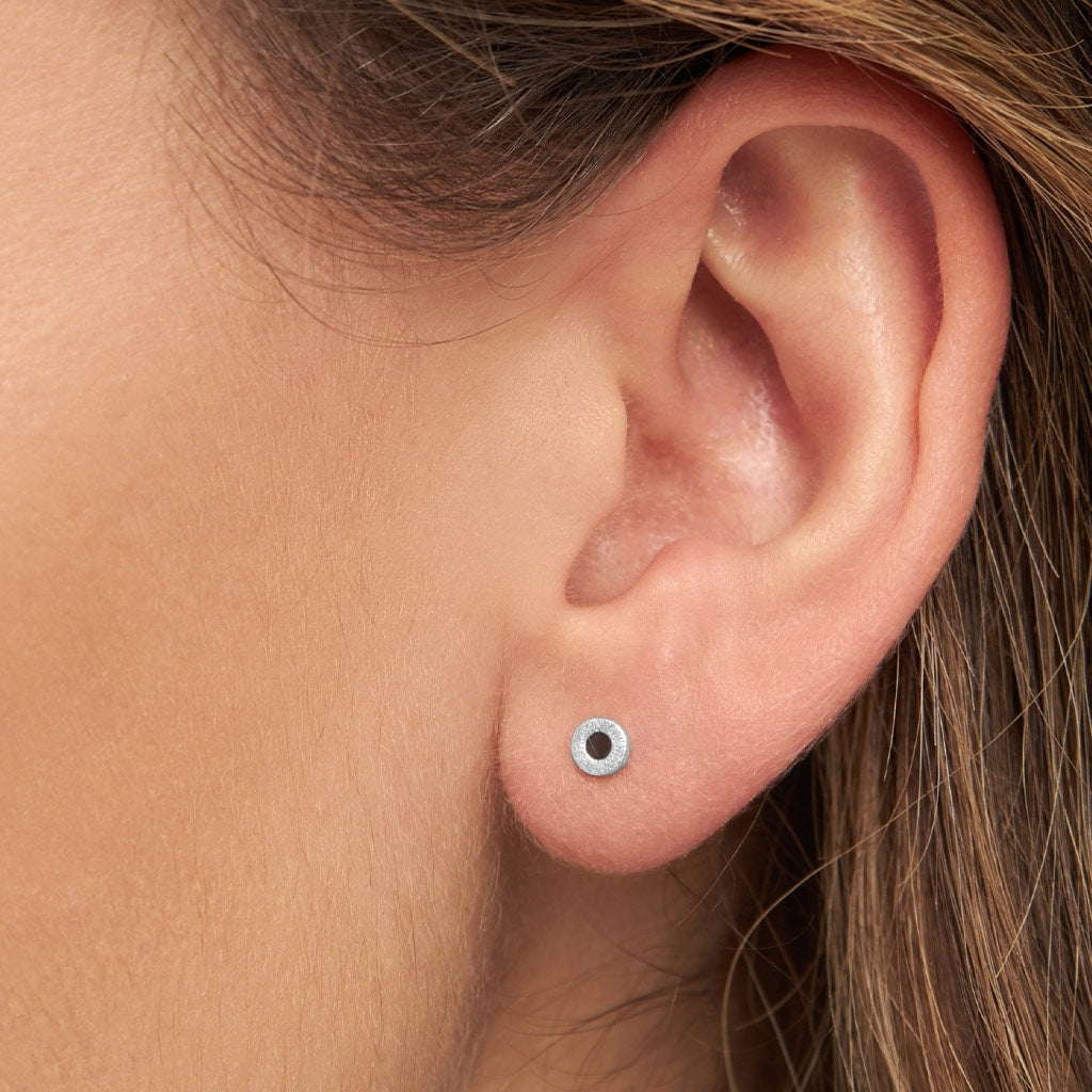 LULU Copenhagen Circle earring 1 pcs - silver plated Ear stud, 1 pcs Inkwell