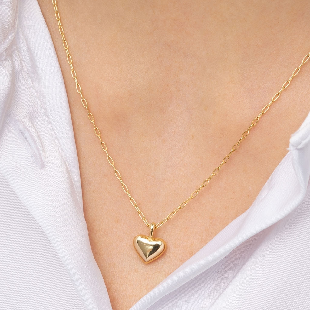 LULU Copenhagen Classic Heart Necklace Necklaces Gold plated
