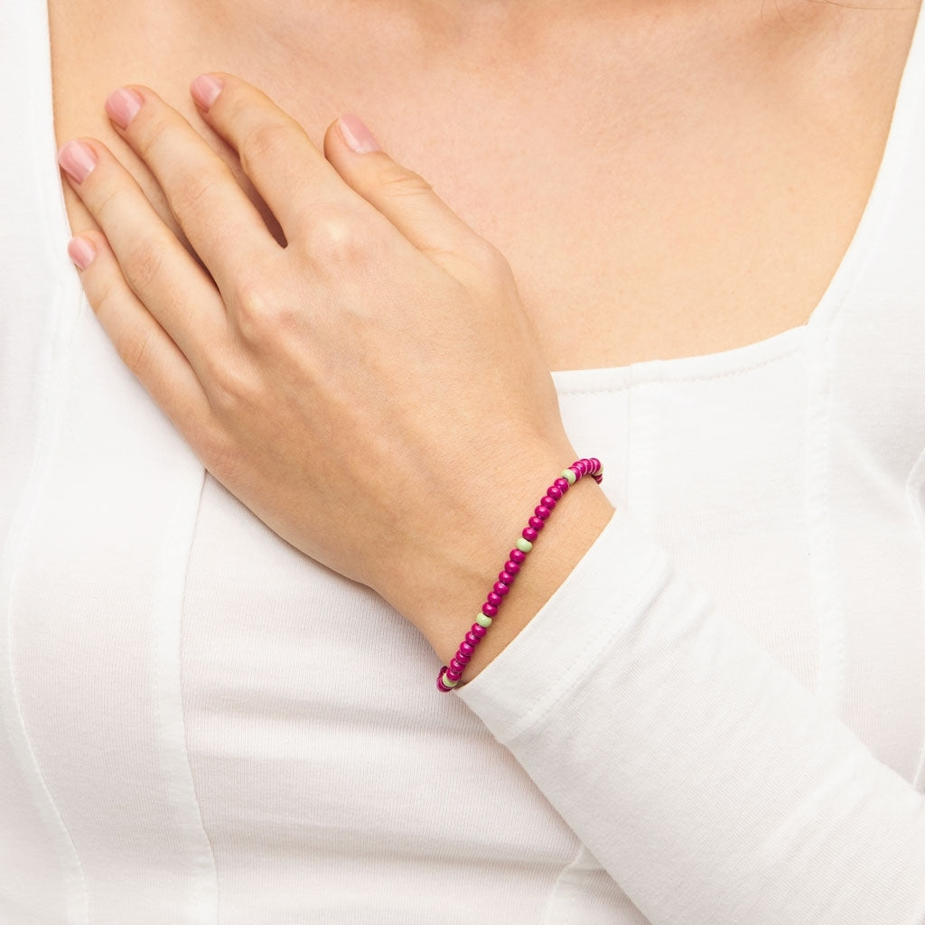 LULU Copenhagen Color Ball Bracelet Bracelets Plum/Silk Light Green
