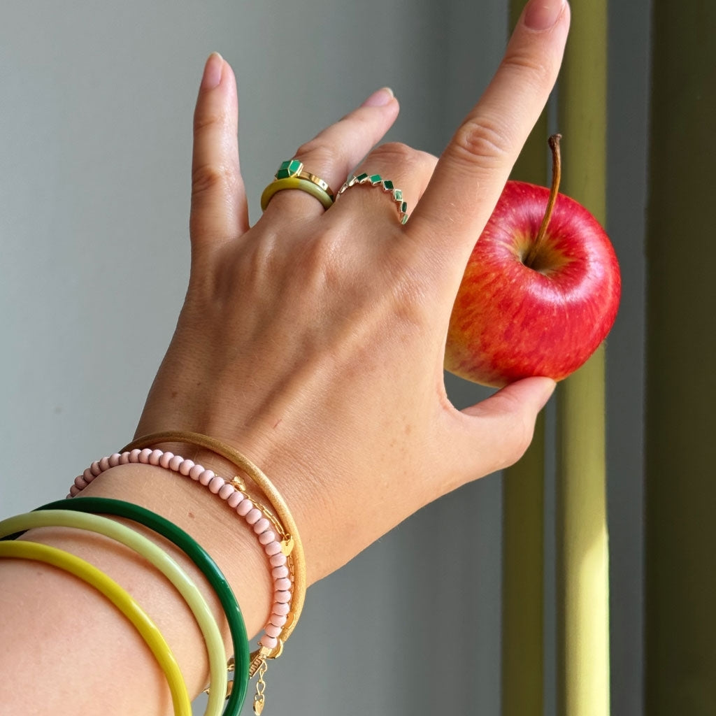 LULU Copenhagen Color Ball Bracelet Bracelets Silk Light Pink