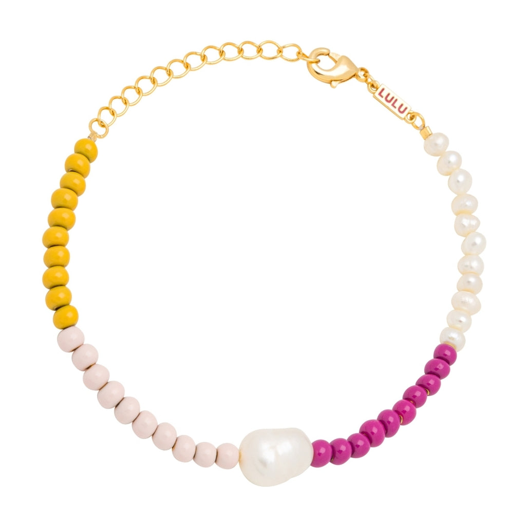 LULU Copenhagen Color Ball Bracelet Pearls gold plated Bracelets Gold plated