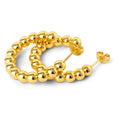 Color Ball Hoops Large pair - Gold plated
