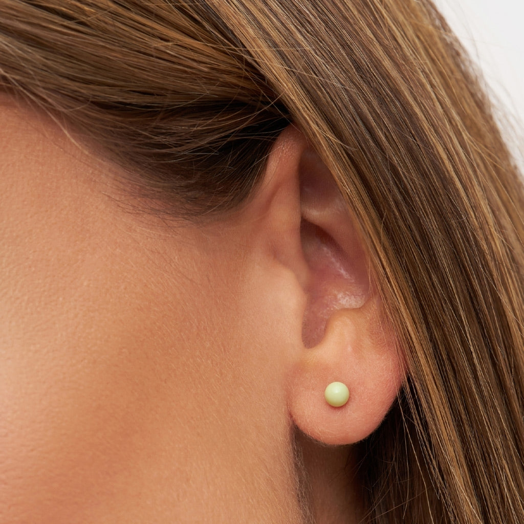LULU Copenhagen Color Ball Medium earring 1 pcs Ear stud, 1 pcs Silk Light Green