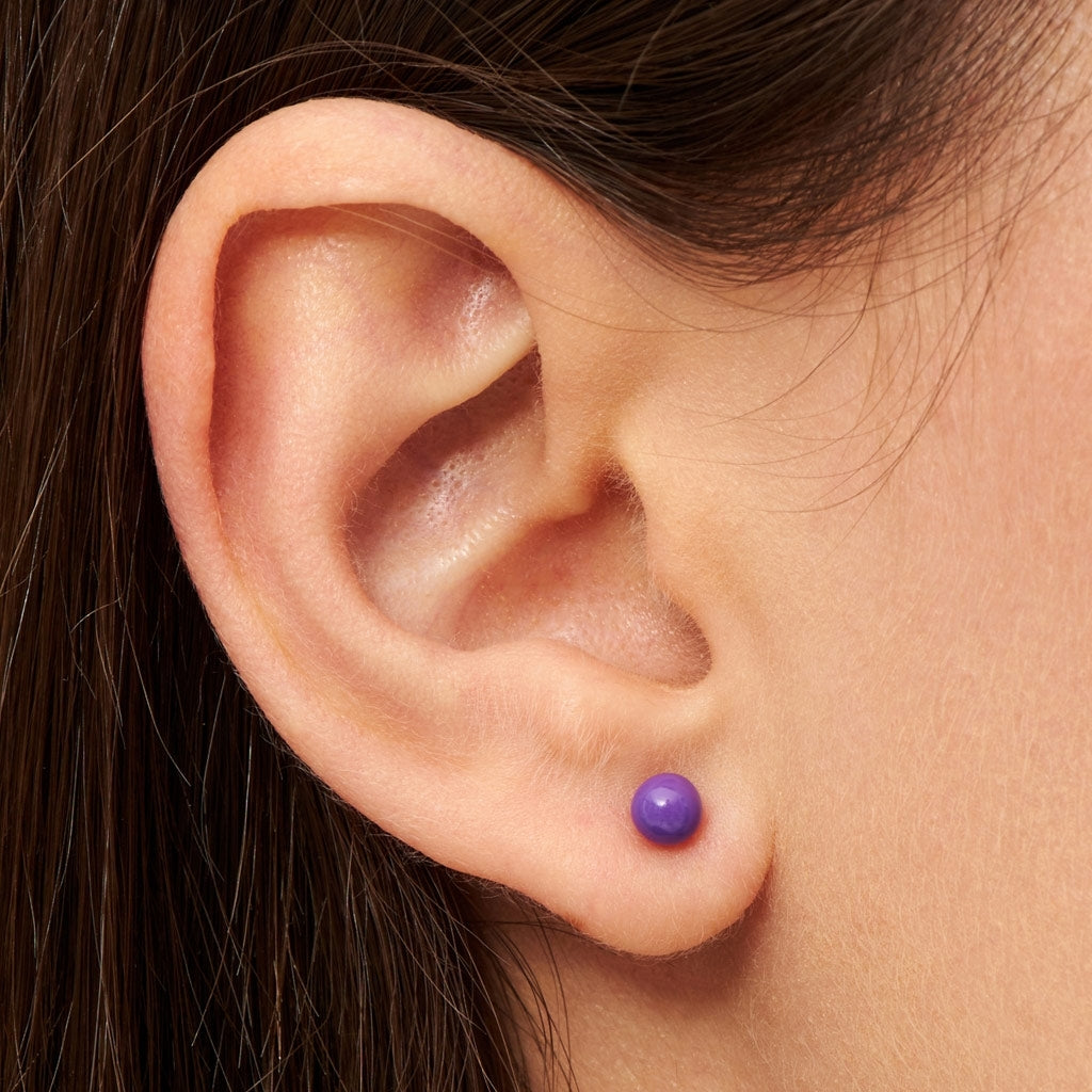 LULU Copenhagen Color Ball Medium earring 1 pcs Ear stud, 1 pcs Deep Purple