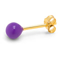 Color Ball Medium earring 1 pcs - Deep Purple